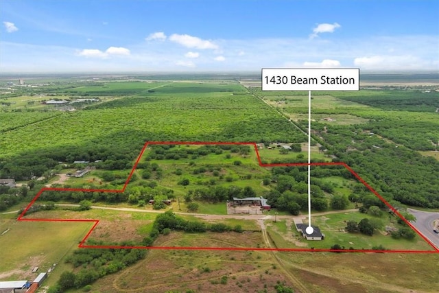 overview of rural landscape with property boundaries highlighted