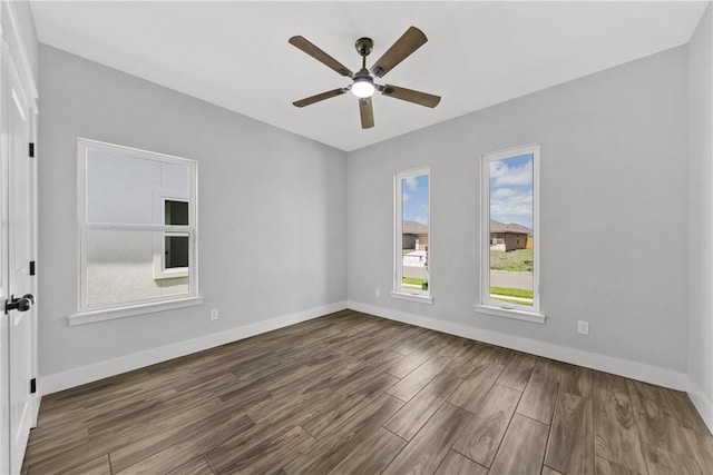 6218 Sadie St, Corpus Christi, TX 78415 - spare room with wood finished floors and ceiling fan