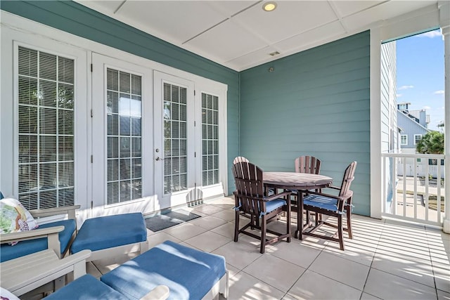 view of patio / terrace featuring french doors