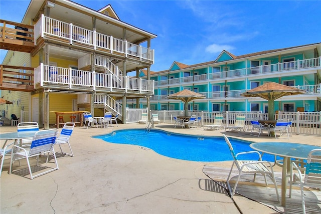 view of pool with a patio area