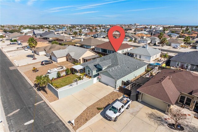 birds eye view of property featuring a residential view