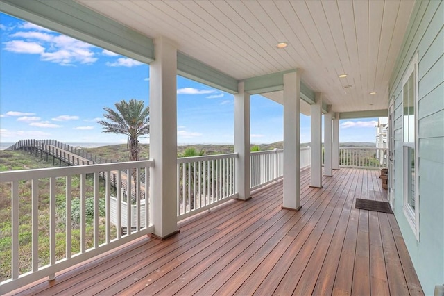 view of wooden terrace