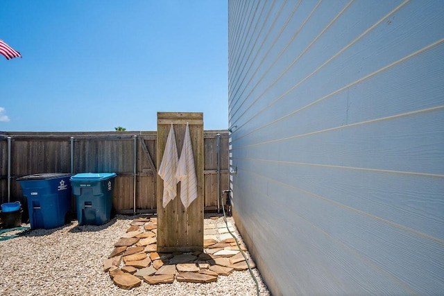 view of yard with a gate and fence