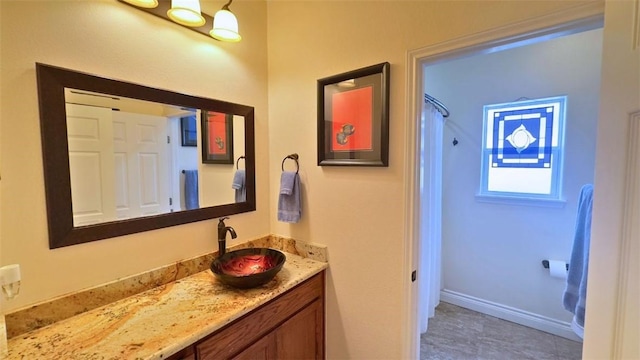 4010 Giants Dr, Corpus Christi, TX 78414 - full bathroom with vanity and curtained shower