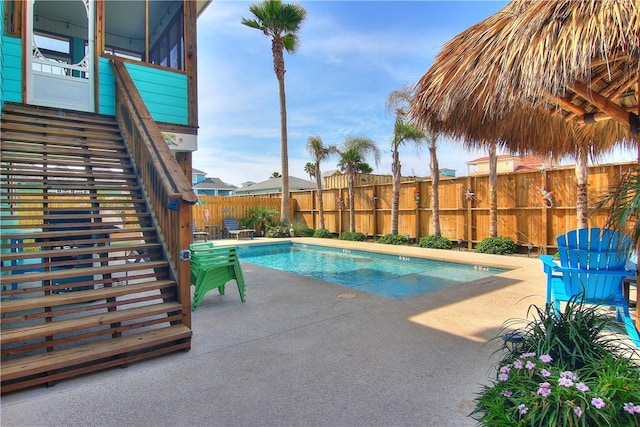 616 Sandcastle Dr, Port Aransas, TX 78373 - view of pool featuring a patio area and a fenced backyard