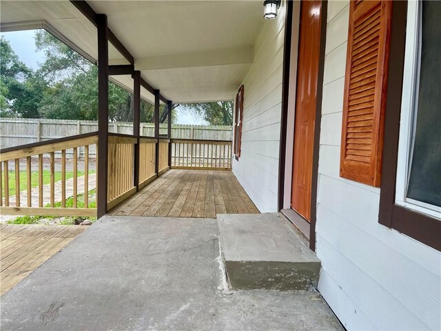 view of patio with a porch