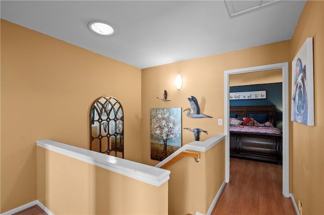 hallway featuring hardwood / wood-style floors