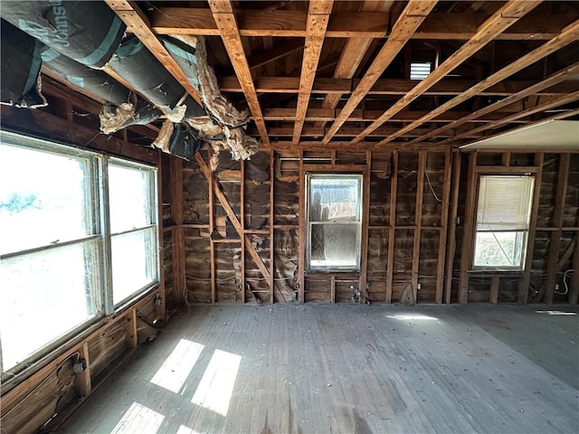 misc room with wood-type flooring