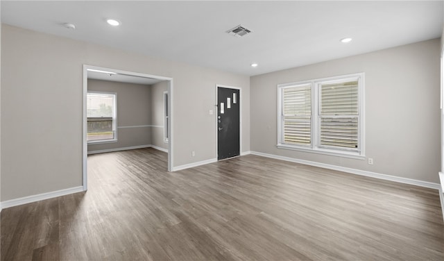 interior space featuring wood-type flooring