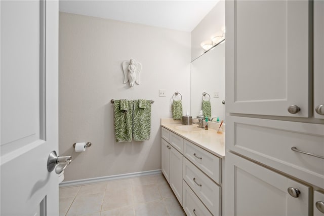 bathroom featuring vanity and tile patterned floors