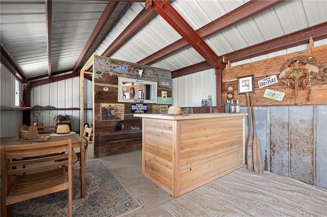 kitchen featuring concrete floors