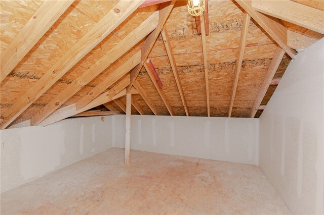 view of attic