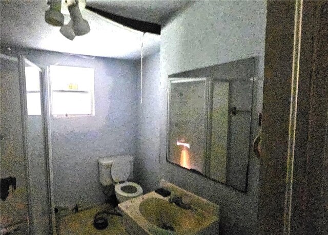 411 E Sarah St, Beeville, TX 78102 - bathroom with toilet and ceiling fan