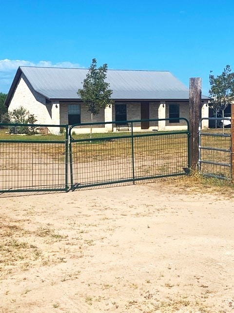 view of single story home