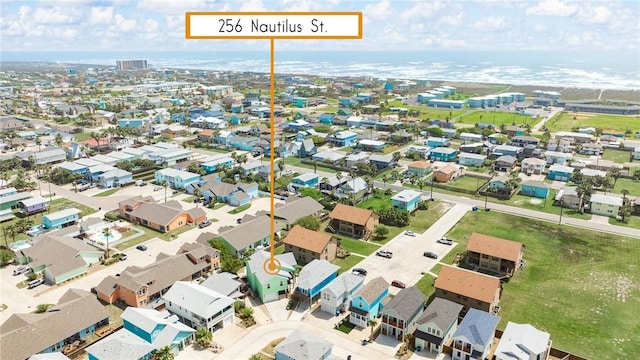 aerial view with a residential view