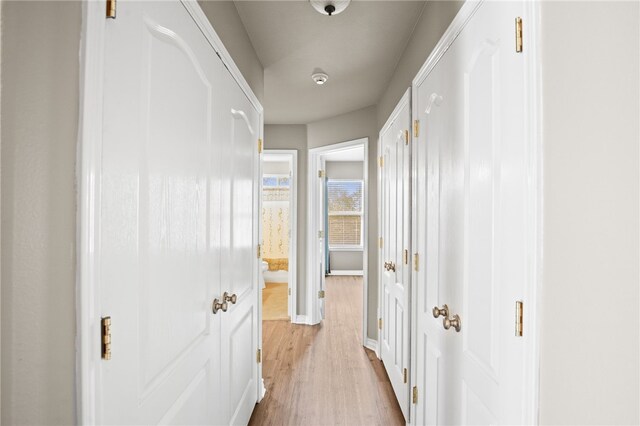 hallway featuring light hardwood / wood-style floors