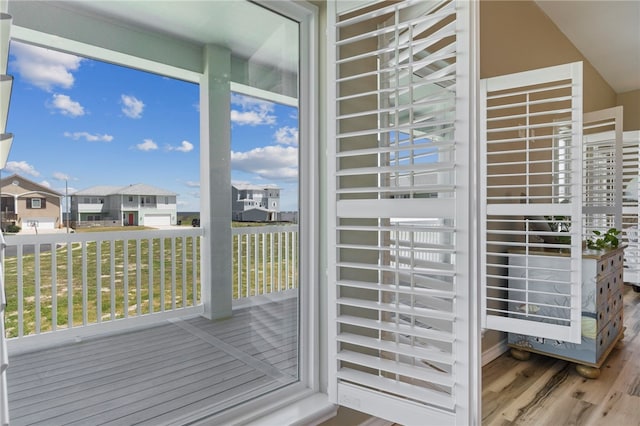 entryway featuring hardwood / wood-style floors