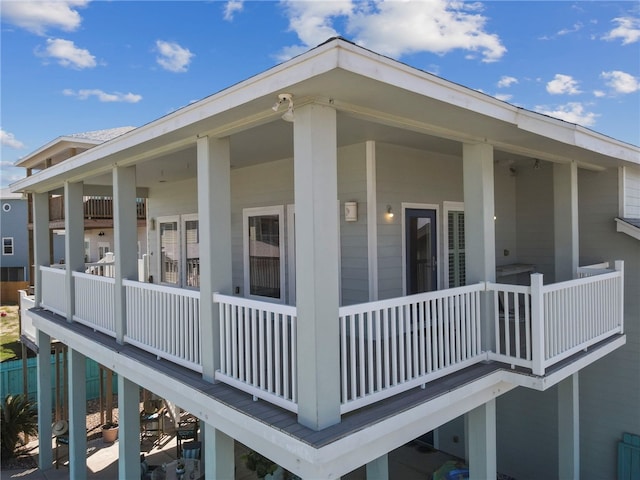 exterior space with a balcony