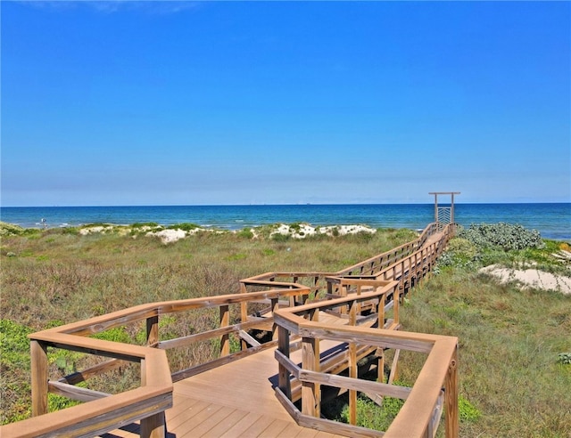 property view of water with a view of the beach