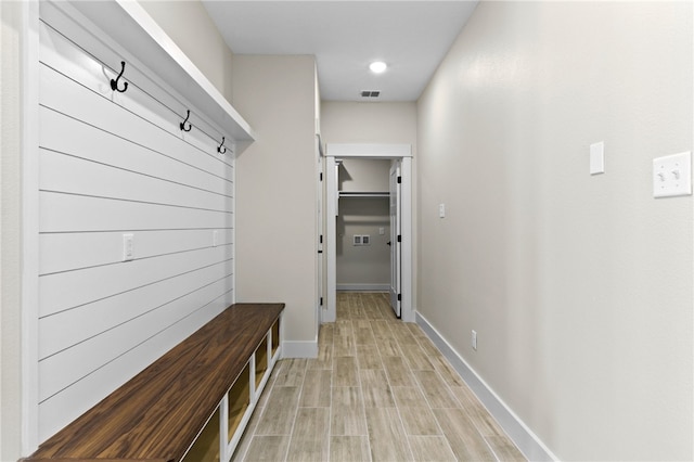 13942 Ketch St, Corpus Christi, TX 78418 - mudroom with light wood-style floors and recessed lighting