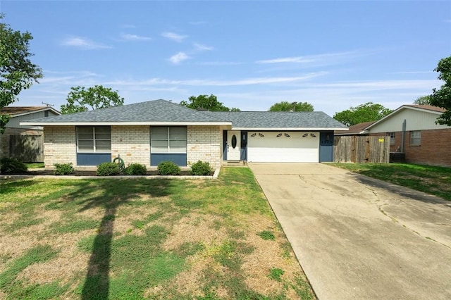 1313 E Cherrystone Dr, Corpus Christi, TX 78412 - ranch-style house with an attached garage, driveway, brick siding, and roof with shingles