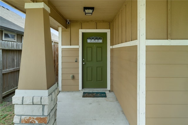 view of doorway to property