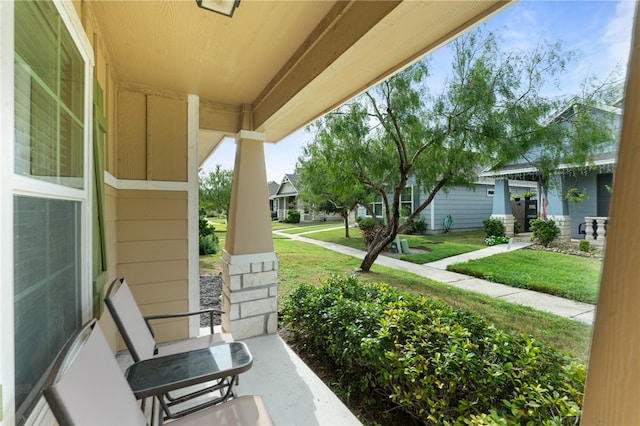 view of patio with covered porch