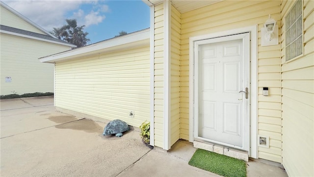 view of doorway to property