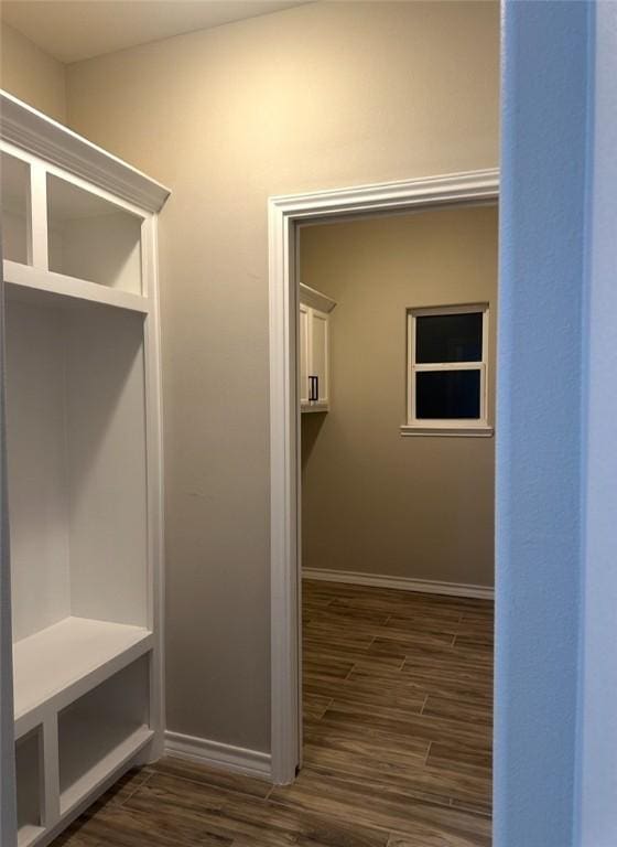 3141 Quail Springs Rd Unit 14, Corpus Christi, TX 78414 - mudroom featuring dark wood-style floors and baseboards