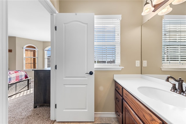 bathroom with vanity