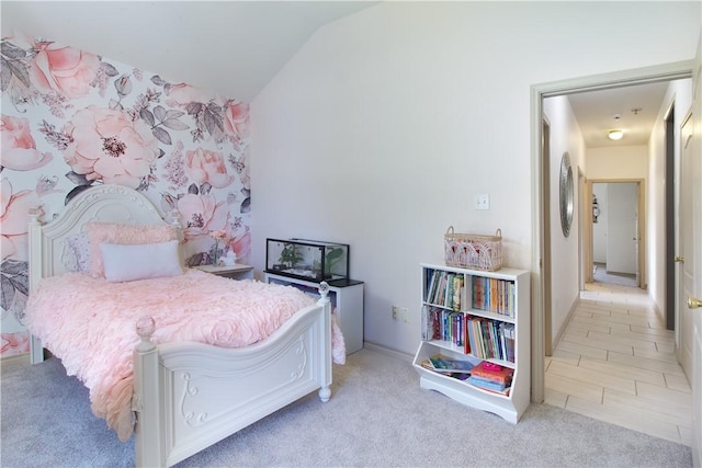 7002 Madiera Dr, Corpus Christi, TX 78414 - carpeted bedroom featuring vaulted ceiling