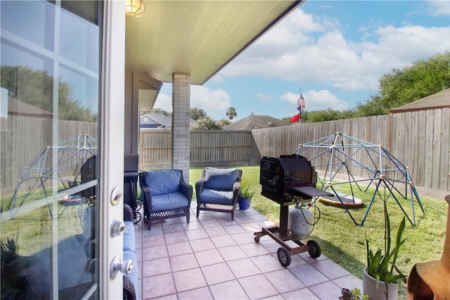 7002 Madiera Dr, Corpus Christi, TX 78414 - fenced backyard with a patio area