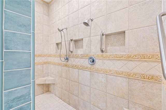 2110 Harbor Ct, Rockport, TX 78382 - full bathroom featuring a tile shower and pet washing station