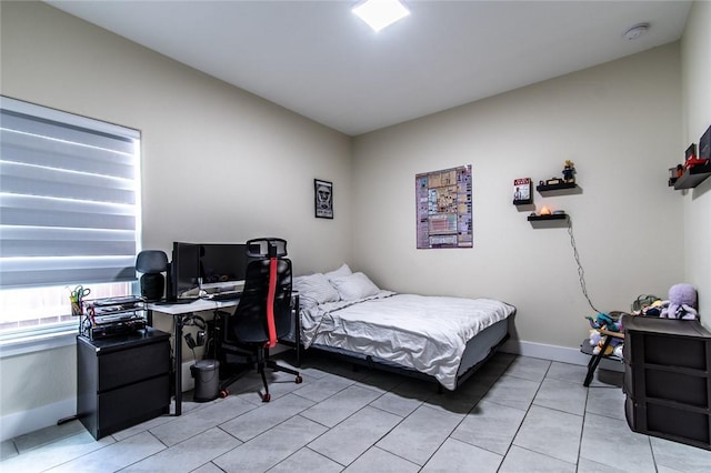 6730 Effat Dr, Corpus Christi, TX 78414 - bedroom featuring light tile patterned flooring and an office area