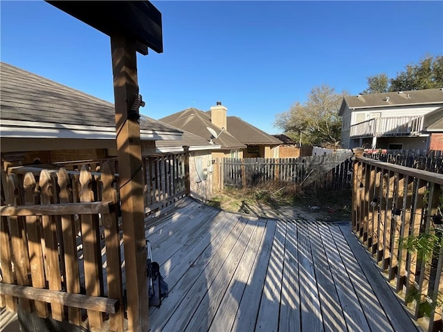 wooden deck with fence