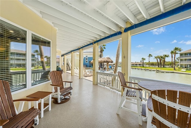6 Sea Shell Shores Dr, Rockport, TX 78382 - view of patio with a water view