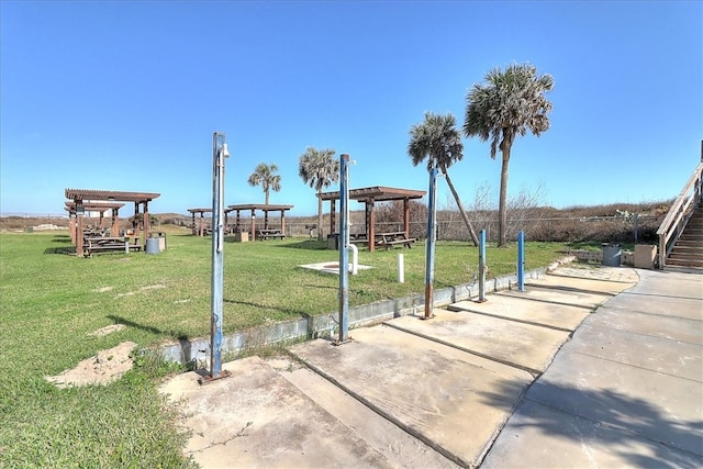 view of home's community featuring a yard and a gazebo