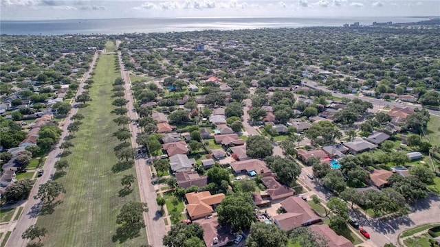 1038 Herndon St, Corpus Christi, TX 78411 - aerial overview of property's location with a large body of water and nearby suburban area