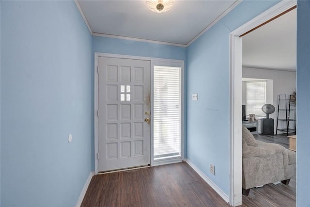 1038 Herndon St, Corpus Christi, TX 78411 - foyer featuring crown molding and wood finished floors