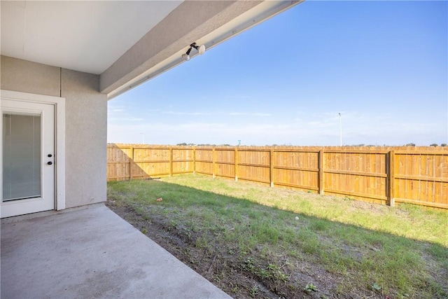 view of yard featuring a patio area