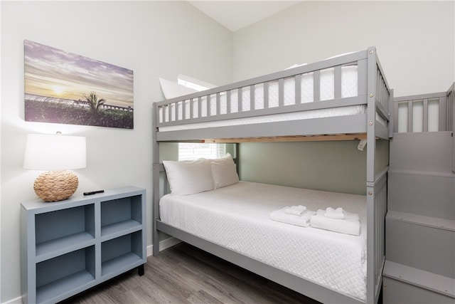 bedroom featuring hardwood / wood-style floors