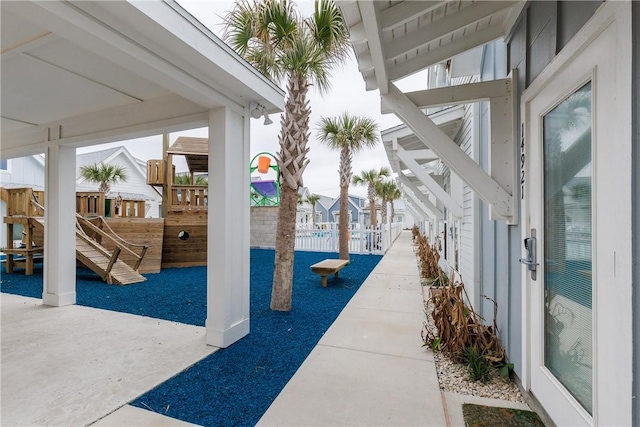14921 Pirates Cove Dr, Corpus Christi, TX 78418 - view of patio with a playground