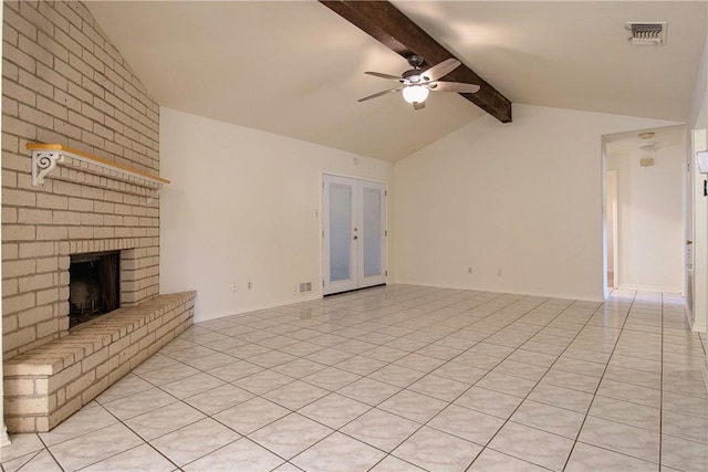 2738 Wind Rock Dr, Corpus Christi, TX 78410 - unfurnished living room featuring ceiling fan, a brick fireplace, and baseboards