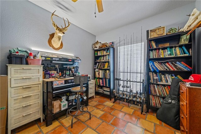 15641 Three Fathoms Bank Dr, Corpus Christi, TX 78418 - home office with ceiling fan