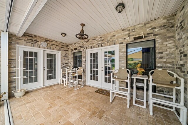 15641 Three Fathoms Bank Dr, Corpus Christi, TX 78418 - view of patio featuring french doors