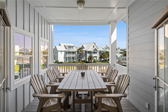 view of sunroom