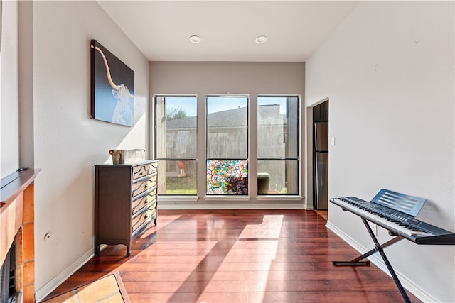 interior space featuring dark hardwood / wood-style flooring