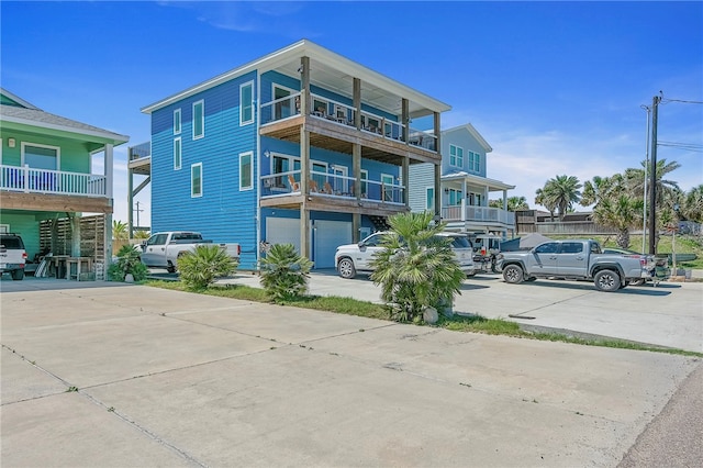 exterior space featuring a garage