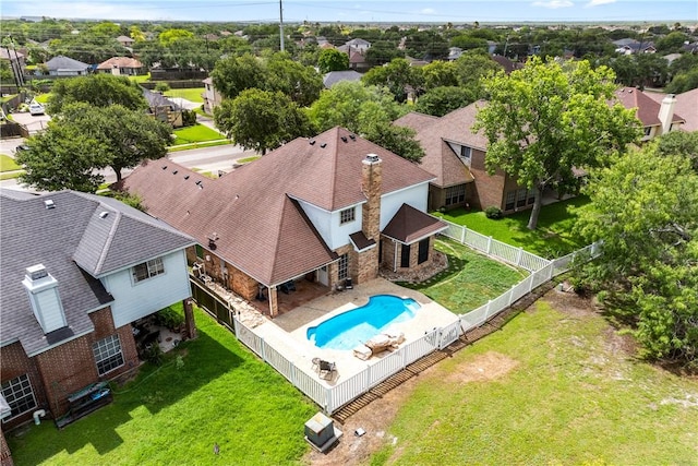 7905 Etienne Dr, Corpus Christi, TX 78414 - aerial view of residential area with a pool area