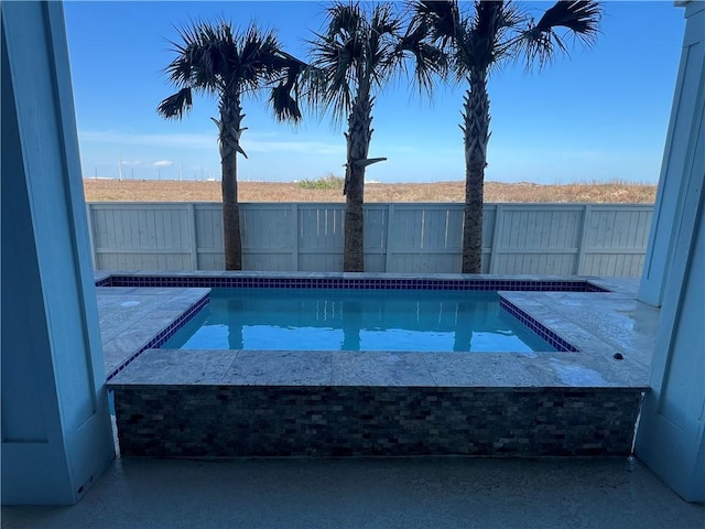 view of pool featuring fence and a fenced in pool